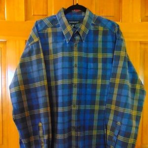 Men's Hathaway Blue Plaid Dress Shirt
